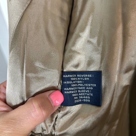 Mens London Fog Classic Double-Breasted Khaki Tan Trench Coat Size 44R Timeless - Picture 5 of 15